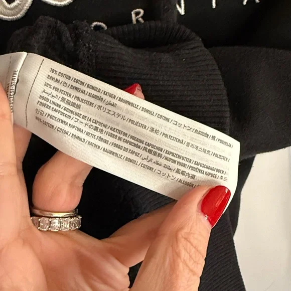 Hollister Men's Classic Logo Pocket Hoodie Sweatshirt - Black - Large - Picture 6 of 7